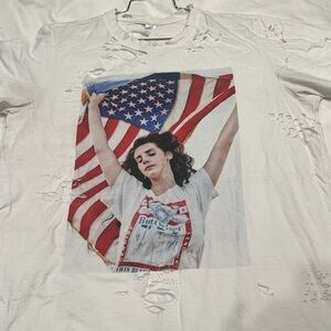 Lana Del Rey Tshirt XL Distressed Vintage Style Buttwiser